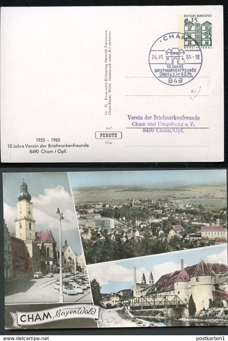 Bund PP34 C2/001 ANSICHT CHAM Sost. 1965  NGK 8,00 € - Private Postcards - Used