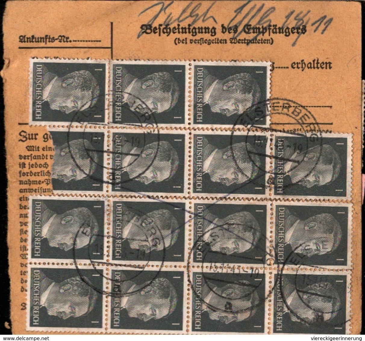 ! 1943 Paketkarte Deutsches Reich, Elsterberg - Briefe U. Dokumente