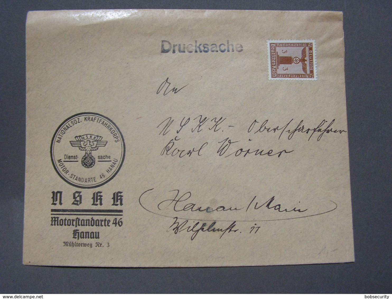 Umschalg Drucksache Hanau Motorradstandarte - Lettres & Documents