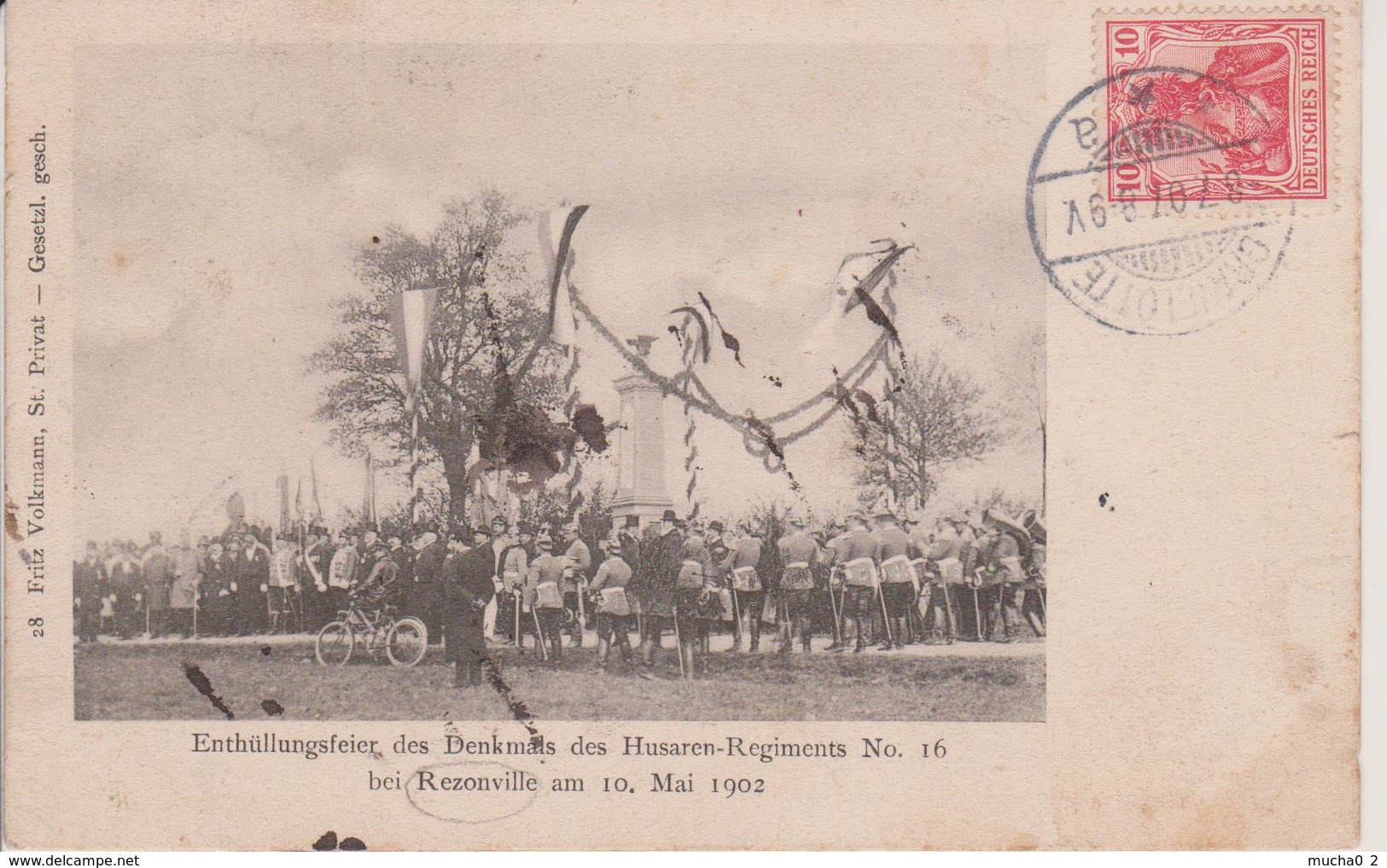 57 - REZONVILLE - FETE AU MONUMENT DU 16° RGT. DE HUSSARDS LE 10.05.1902 - Other & Unclassified