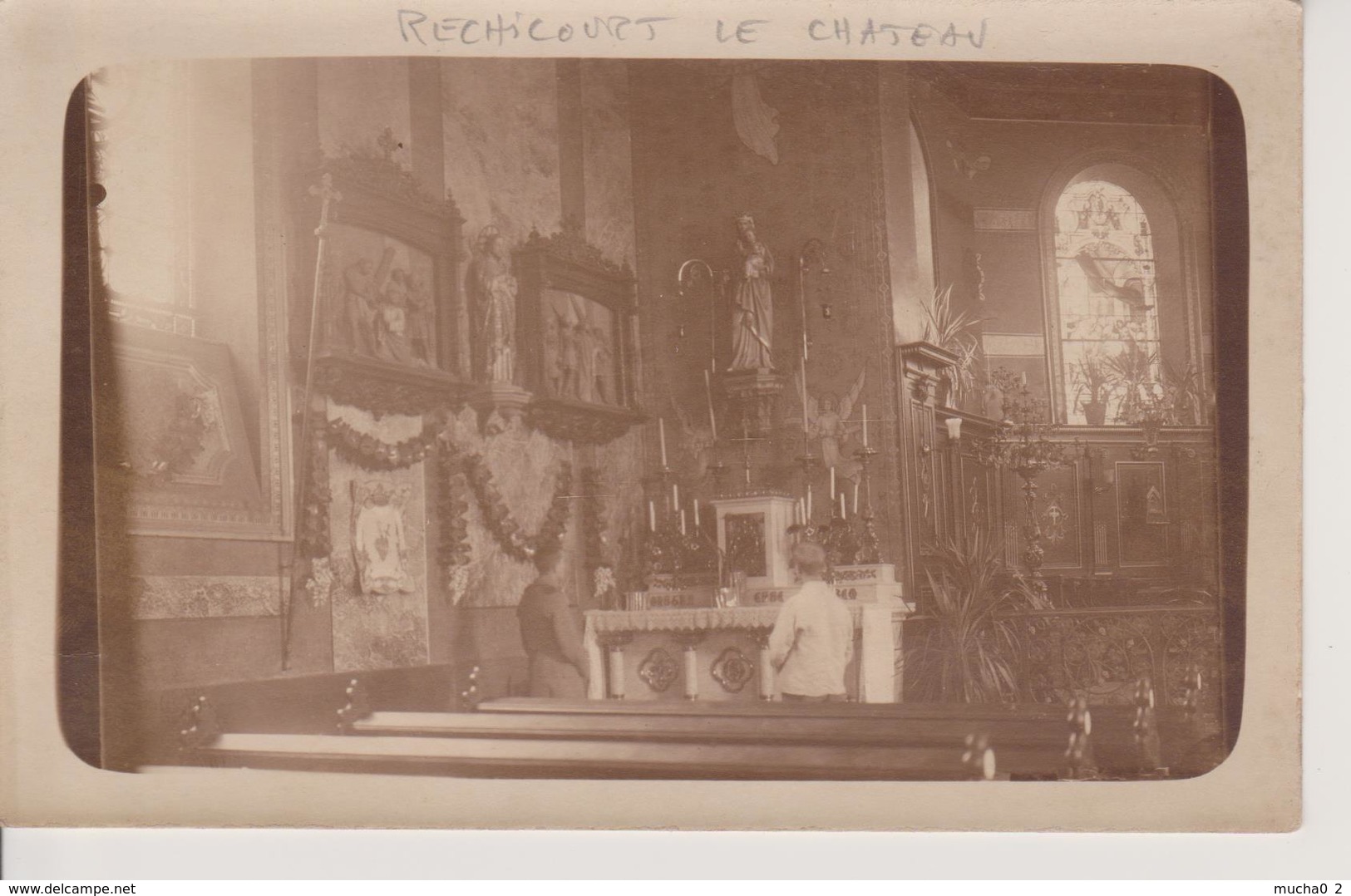 57 - RECHICOURT LE CHATEAU - CARTE PHOTO - INTERIEUR DE L'EGLISE - Rechicourt Le Chateau