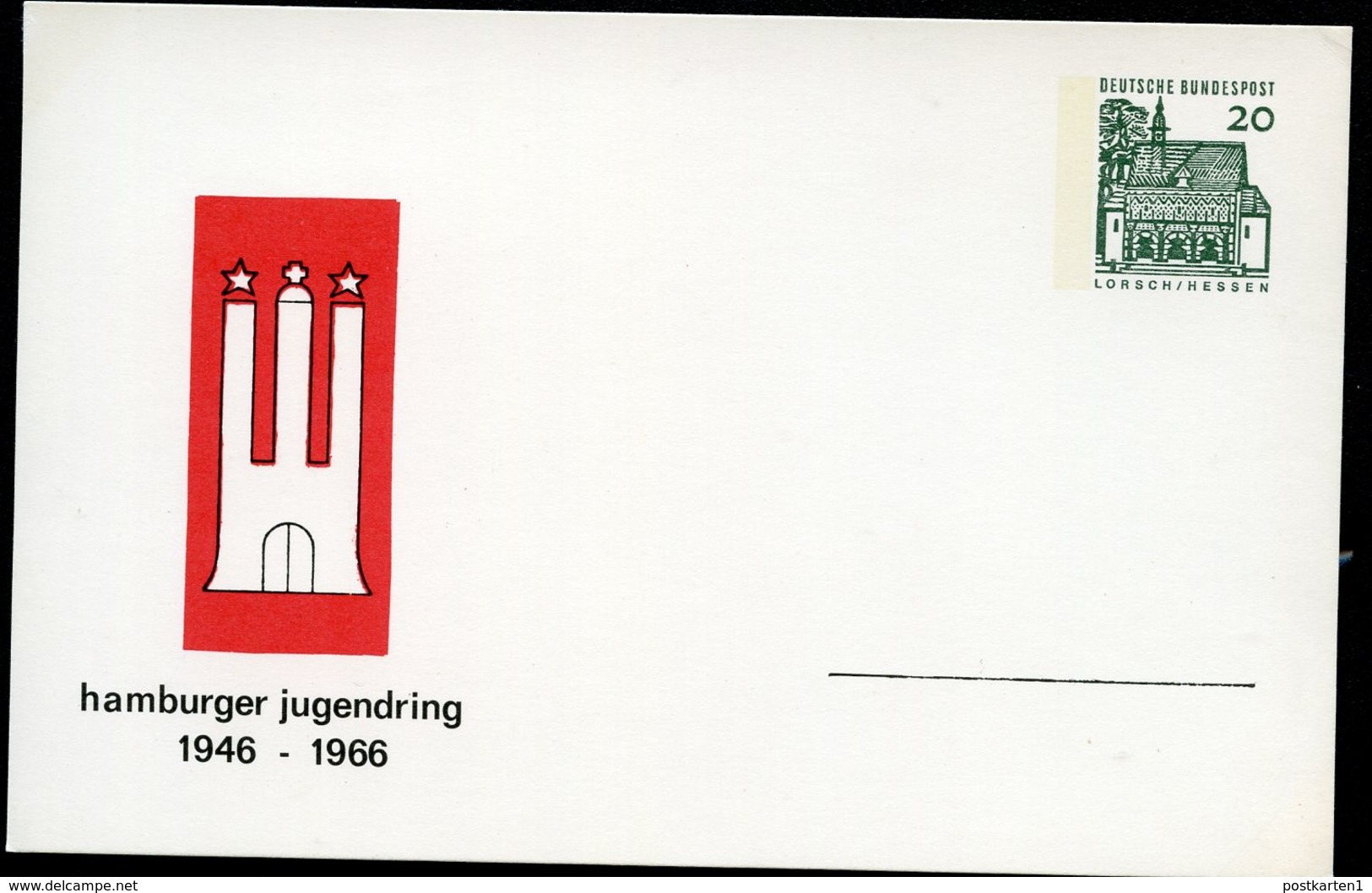 Bund PP36 C2/003 HAMBURG JUGENDRING 1966  NGK 10,00 € - Private Postcards - Mint