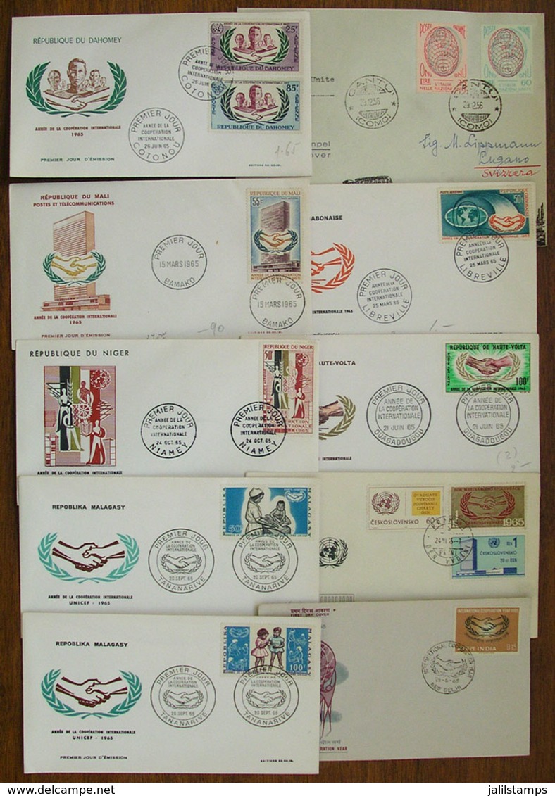 TOPIC UNITED NATIONS: UNITED NATIONS: More Than 200 Covers Related To Topic UN. Varied Countries, With Special Postmarks - UNO