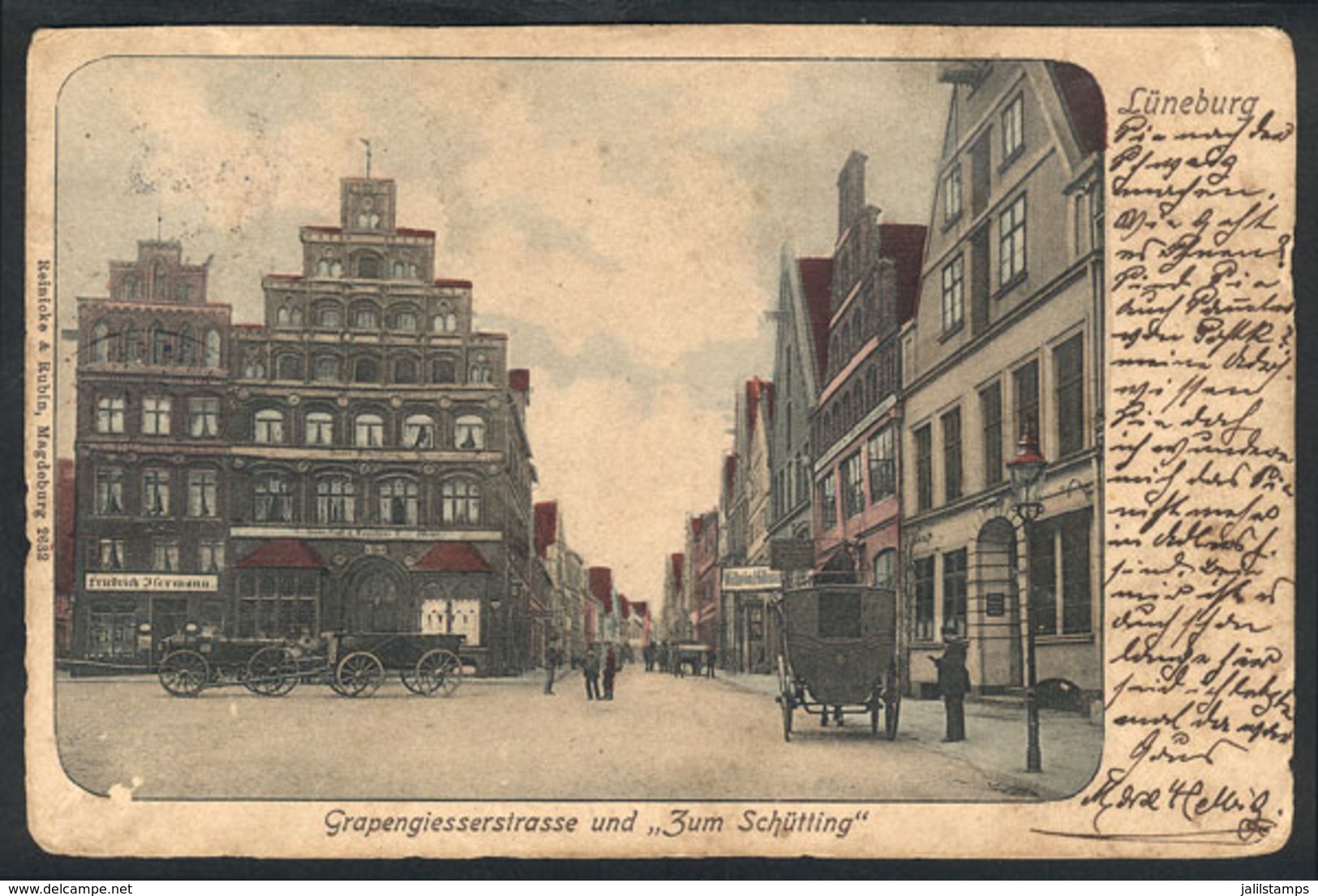 GERMANY: LÜNEBURG: Grapengiesserstrasse Und "zum Schütting", Sent To Berlin On 18/NO/1902, Minor Defects" - Autres & Non Classés