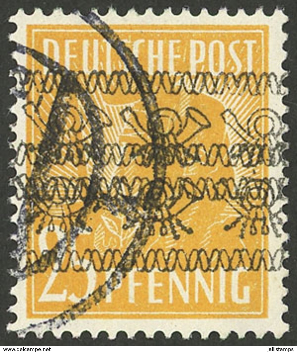 GERMANY - BIZONE: Yvert 30, With DOUBLE IMPRESSION Of The Overprint, VF Quality! - Altri & Non Classificati