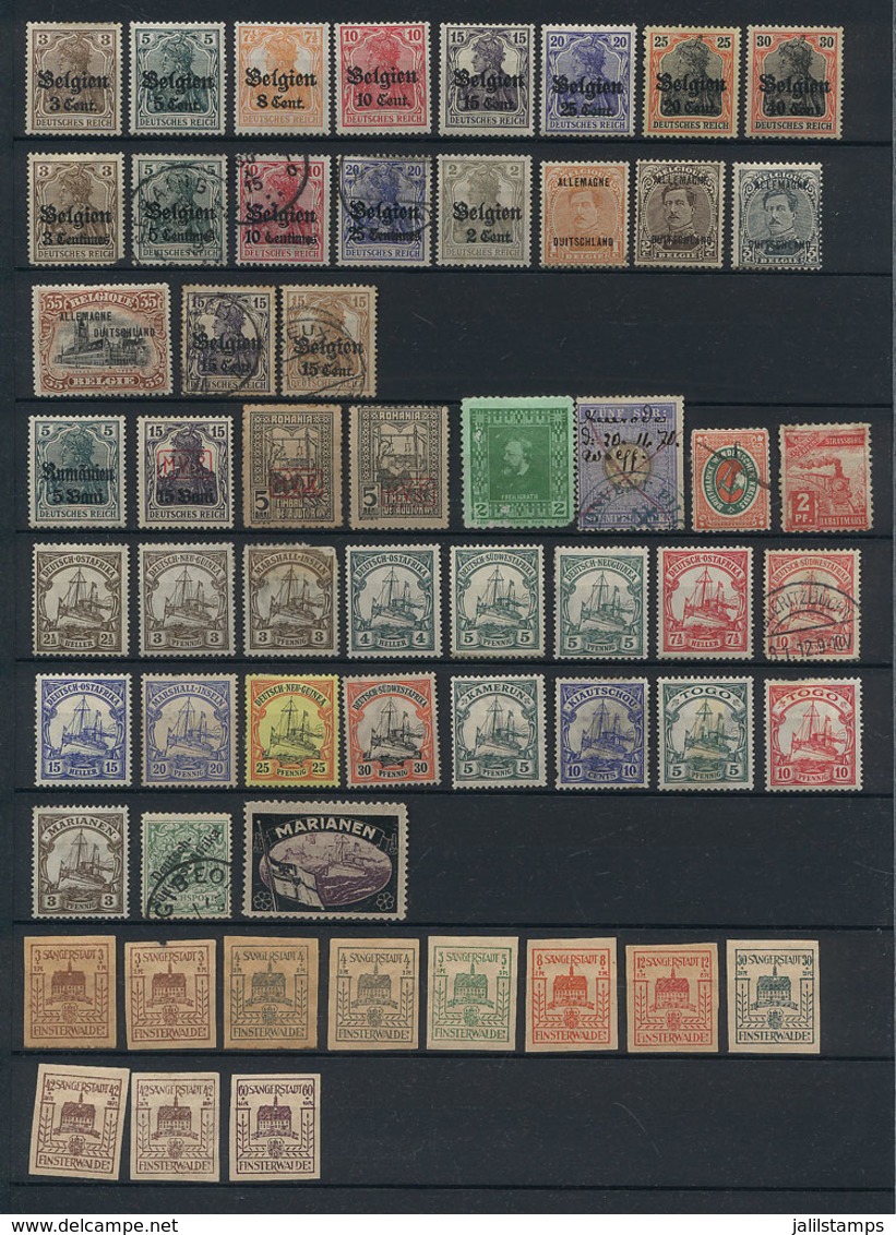 GERMANY + OTHER COUNTRIES: Collection In Large Stockbook Of Stamps Of The German Empire, Some States, Colonies, Occupati - Other & Unclassified