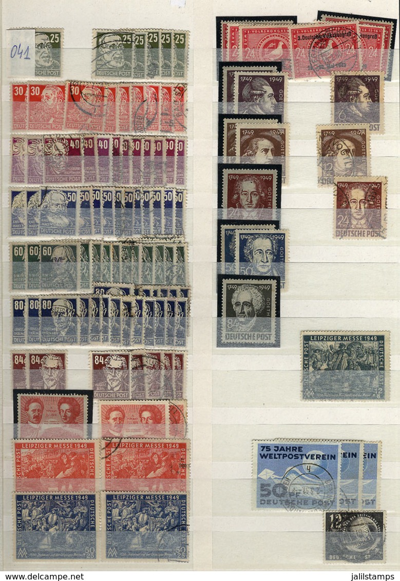 EAST GERMANY: Stockbook With Stamps (most Used) In General Of Fine To VF Quality, High Catalogue Value, Good Opportunity - Andere & Zonder Classificatie