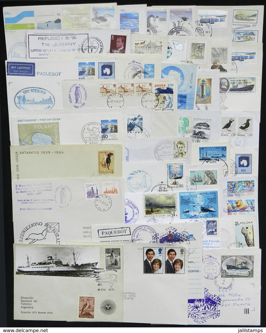 ANTARCTICA: Over 30 Covers Of Varied Countries With Handstamps And Postmarks Related To Antarctica, Some With Signatures - Altri & Non Classificati