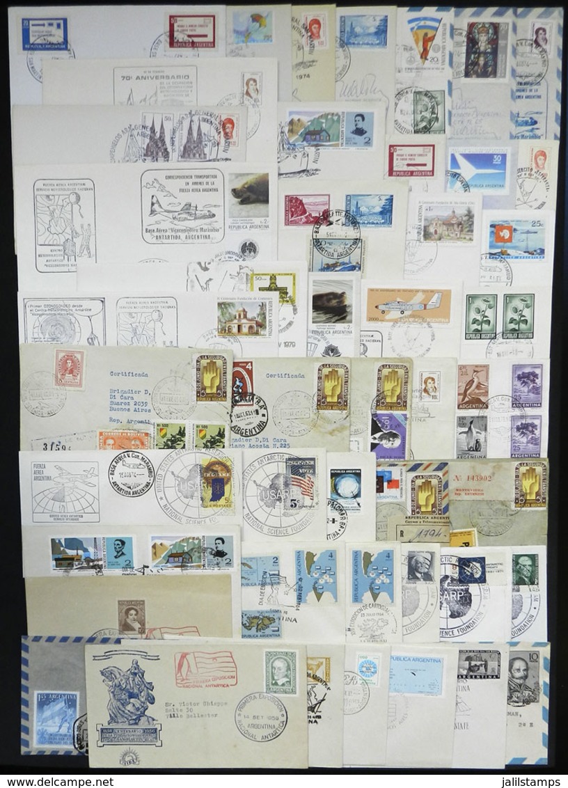 ARGENTINA ANTARCTICA: 30 Covers Related To Flights, Expeditions And Argentine Antarctic Stations, Several Signed, Many " - Sonstige & Ohne Zuordnung