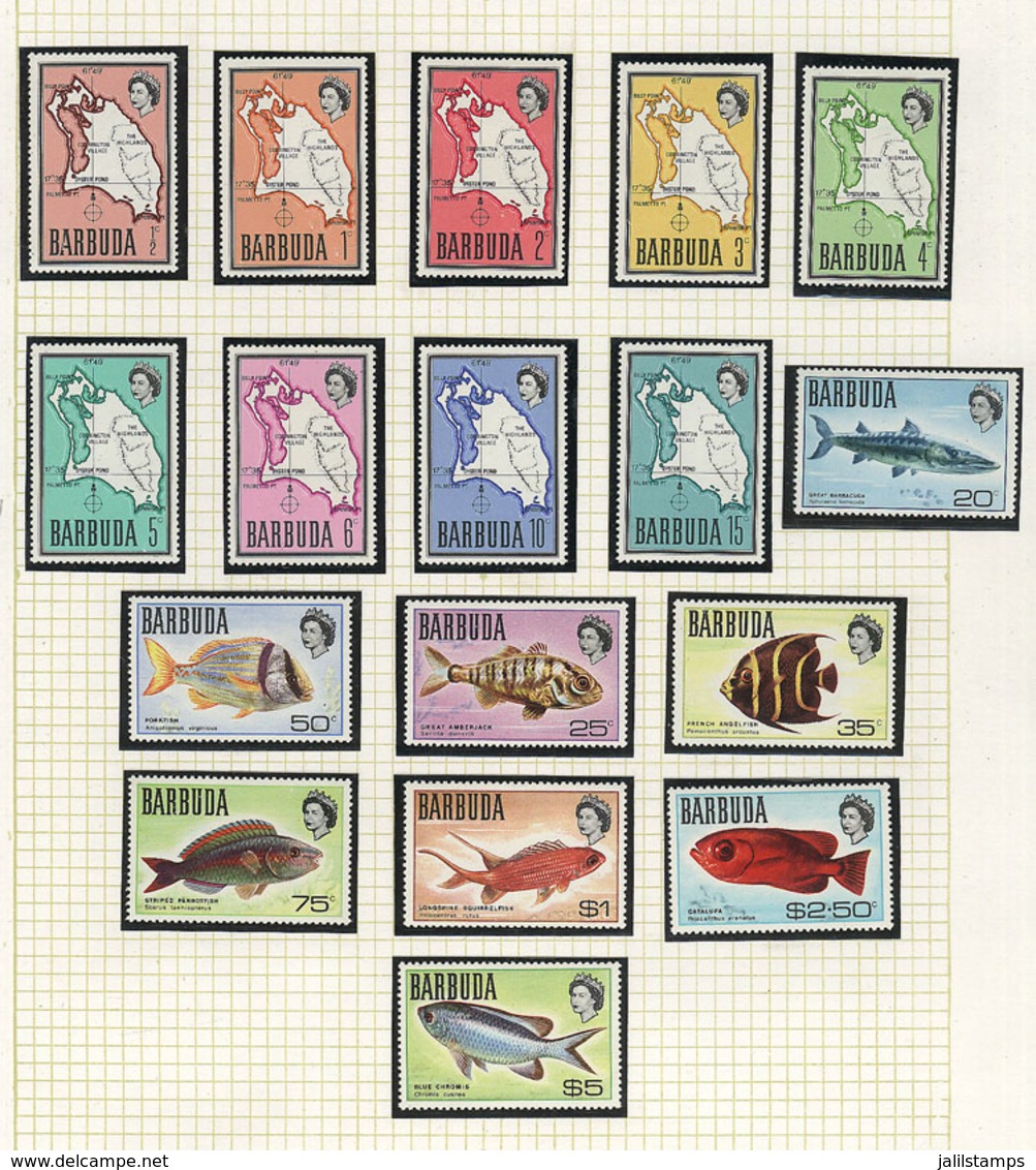 ANTIGUA AND BARBUDA: Collection On Pages (1968 To 1980) Almost Complete And With Very Thematic Stamps, Sets And Souvenir - Andere & Zonder Classificatie