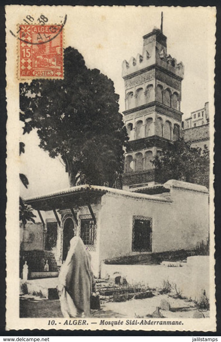 ALGERIA: ALGIERS: Mosque Sidi Abderrahman, Maximum Card Of 1938, VF Quality - Tarjetas – Máxima