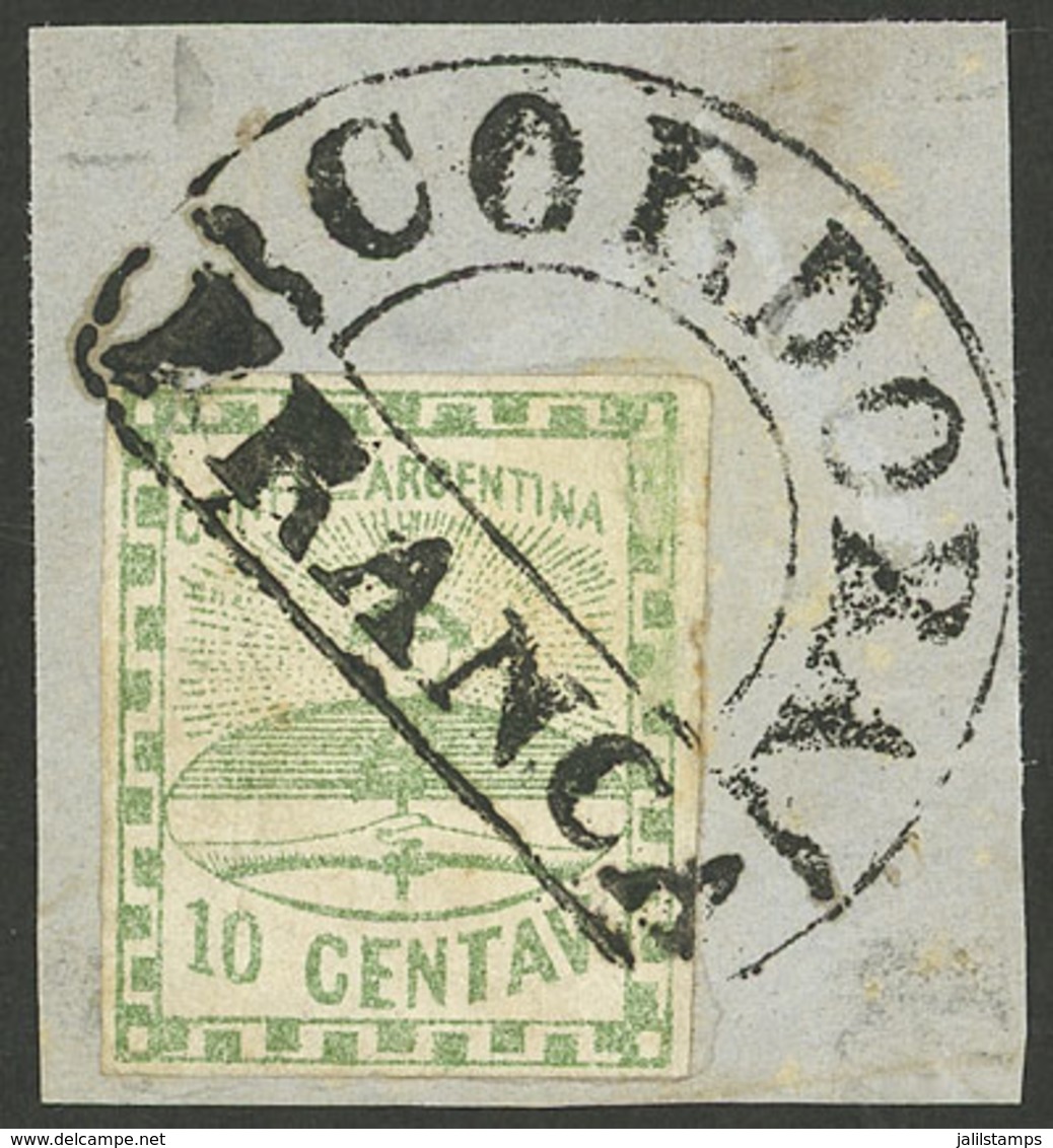 ARGENTINA: GJ.2, On Fragment With CORDOBA-FRANCA Cancel, VF Quality! - Andere & Zonder Classificatie