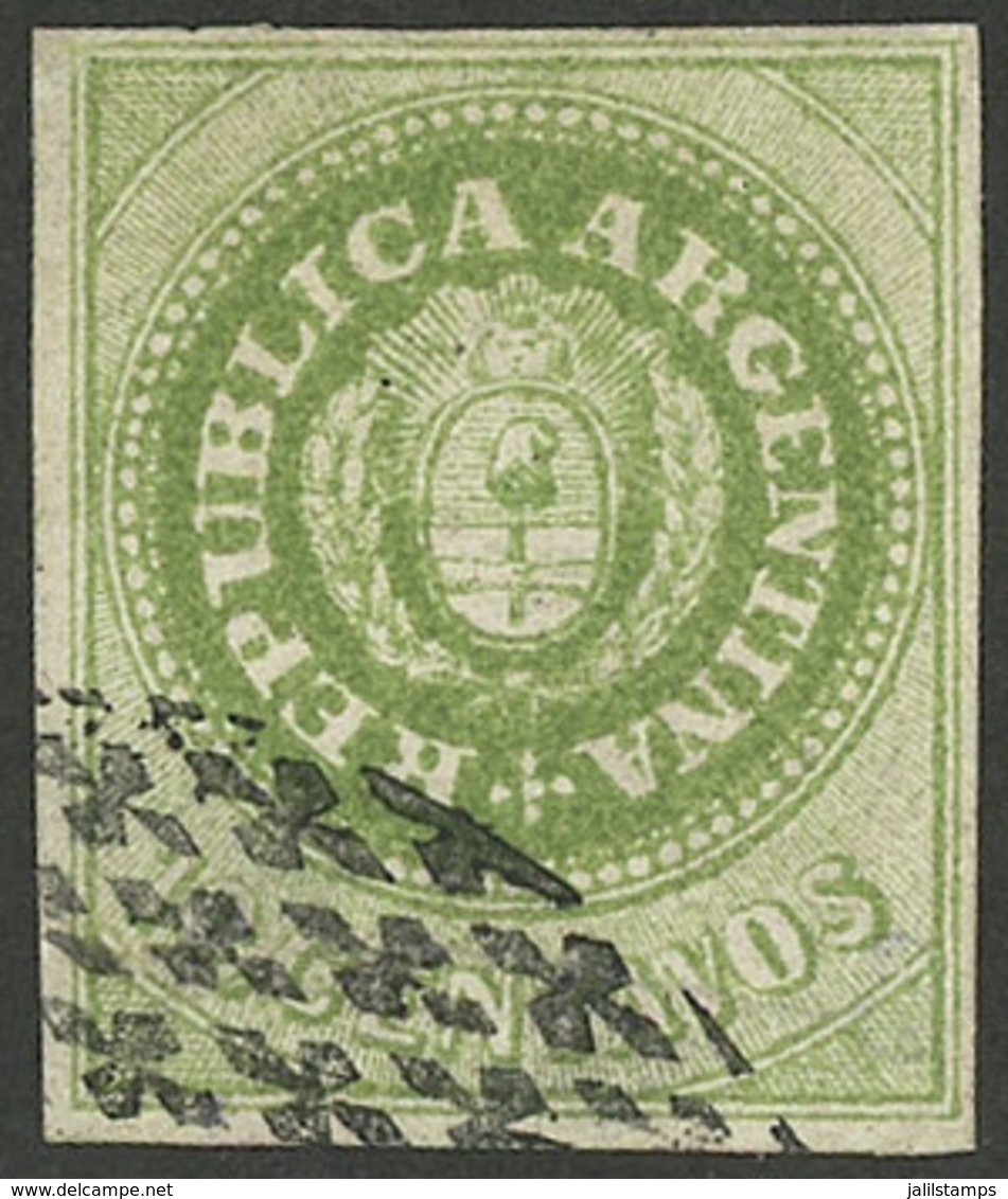 ARGENTINA: GJ.11, 10c. WITHOUT Accent, With Mute Gualeguaychú Cancel, Very Nice! - Sonstige & Ohne Zuordnung