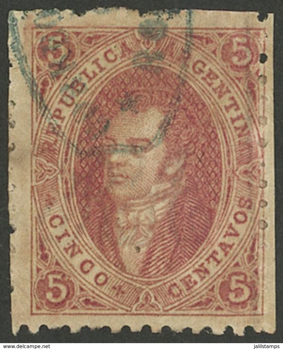 ARGENTINA: GJ.19, 1st Printing Perforated, Very Clear Impression, Used In Rosario, Superb - Autres & Non Classés