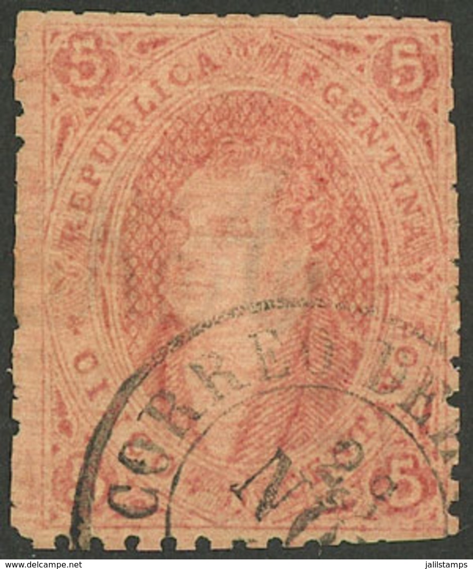 ARGENTINA: GJ.20d, 3rd Printing, Variety "dirty Plate, Horizontally", Lightly Mulatto, Excellent!" - Altri & Non Classificati