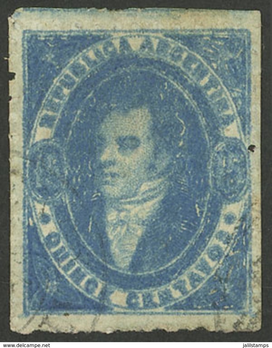 ARGENTINA: GJ.24, 15c. Very Worn Impression, Very Good Color, Excellent Stamp - Other & Unclassified