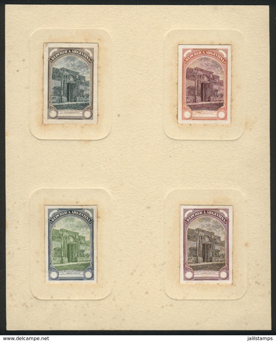 ARGENTINA: Year 1910, Centenary Of Independence, ESSAY Of An Unadopted Design (House Of Tucumán) Consisting Of 2 Separat - Autres & Non Classés