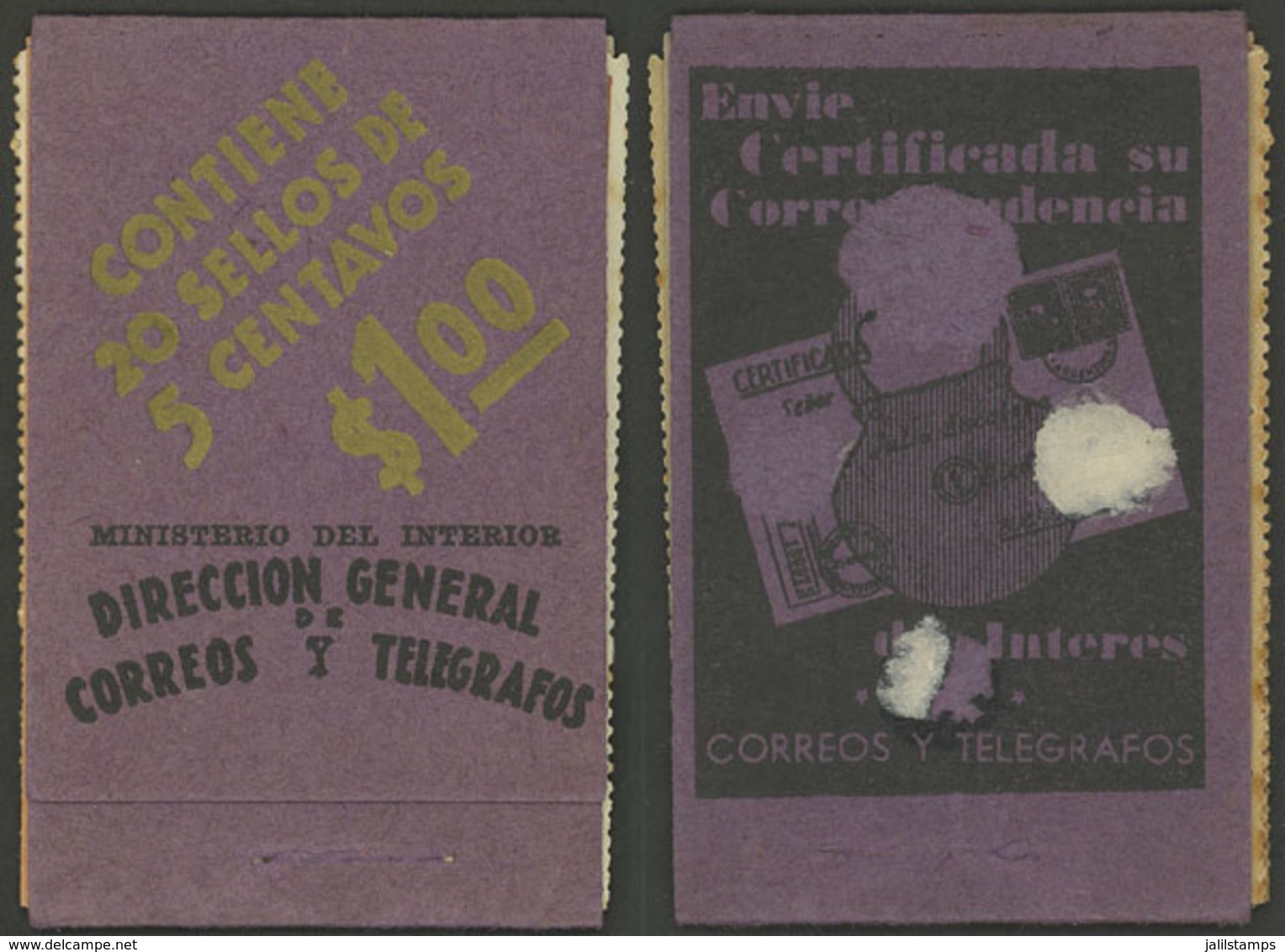 ARGENTINA: Booklet GJ.795A-A3-V, Complete With All Its Inner Panes But Without The Staple, Some Stain Spots And With Sma - Autres & Non Classés