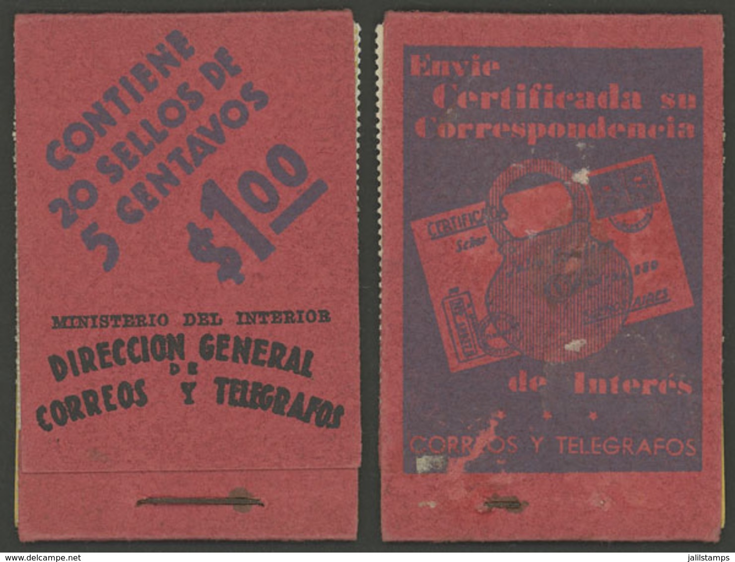 ARGENTINA: Booklet GJ.800A-A1-V Complete, Very Fine Quality, Rare! - Autres & Non Classés