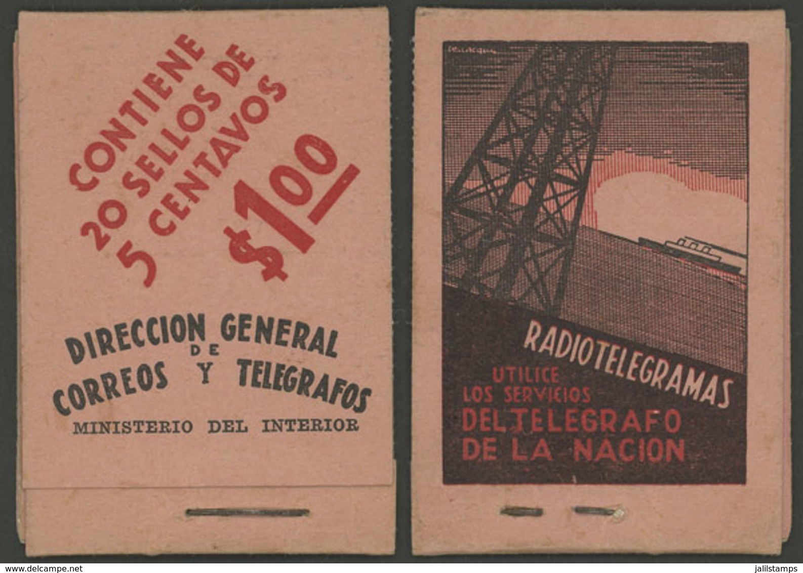ARGENTINA: Booklet GJ.800A-B1-VIII Complete, Very Fine Quality, Rare! - Other & Unclassified