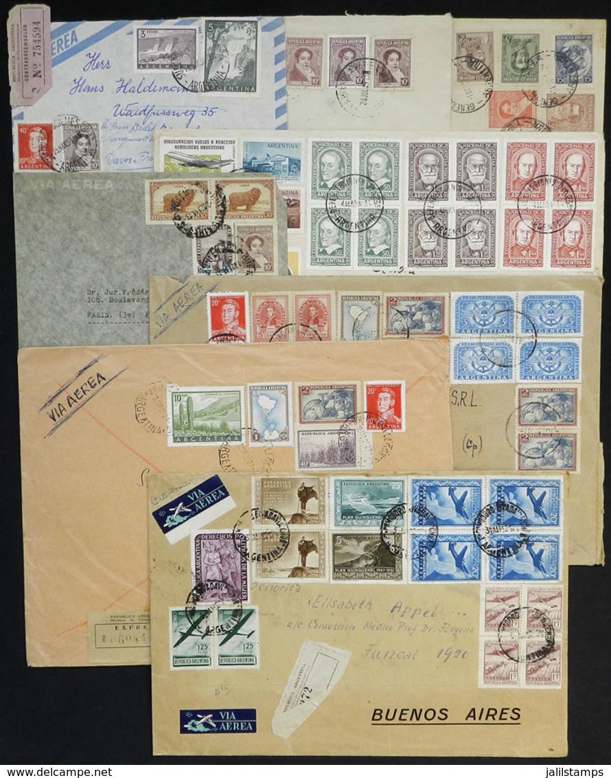 ARGENTINA: Approximately 90 Covers, Most Used Between 1930s And 1970s, There Are Some Very Attractive Frankings, Nice Pi - Other & Unclassified
