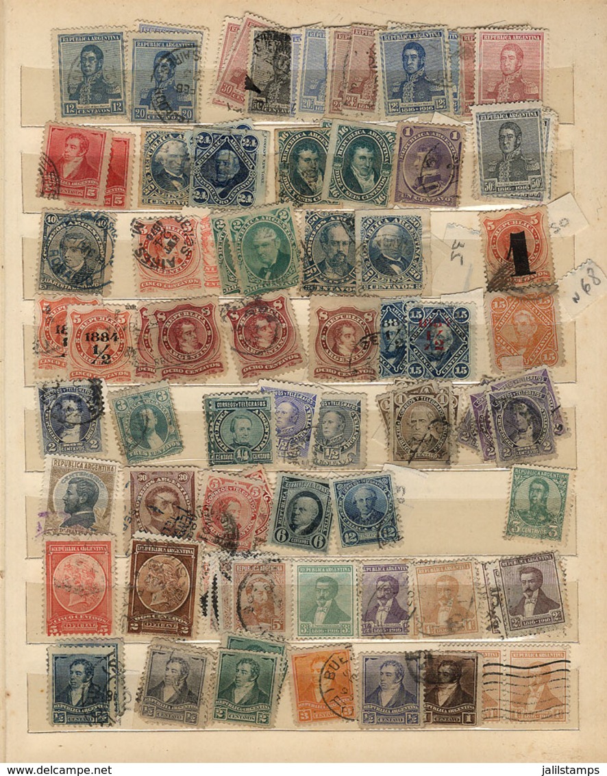 ARGENTINA: Stockbook With Old Stock Of Definitives And Official Stamps, Very Fine General Quality. An Expert And Careful - Collections, Lots & Series