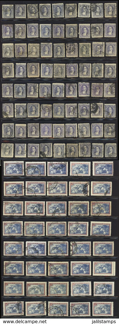 ARGENTINA: Several Hundreds Used Stamps Mounted On Stockpages In A Folder, It Probably Includes Some Interesting Variety - Collections, Lots & Series