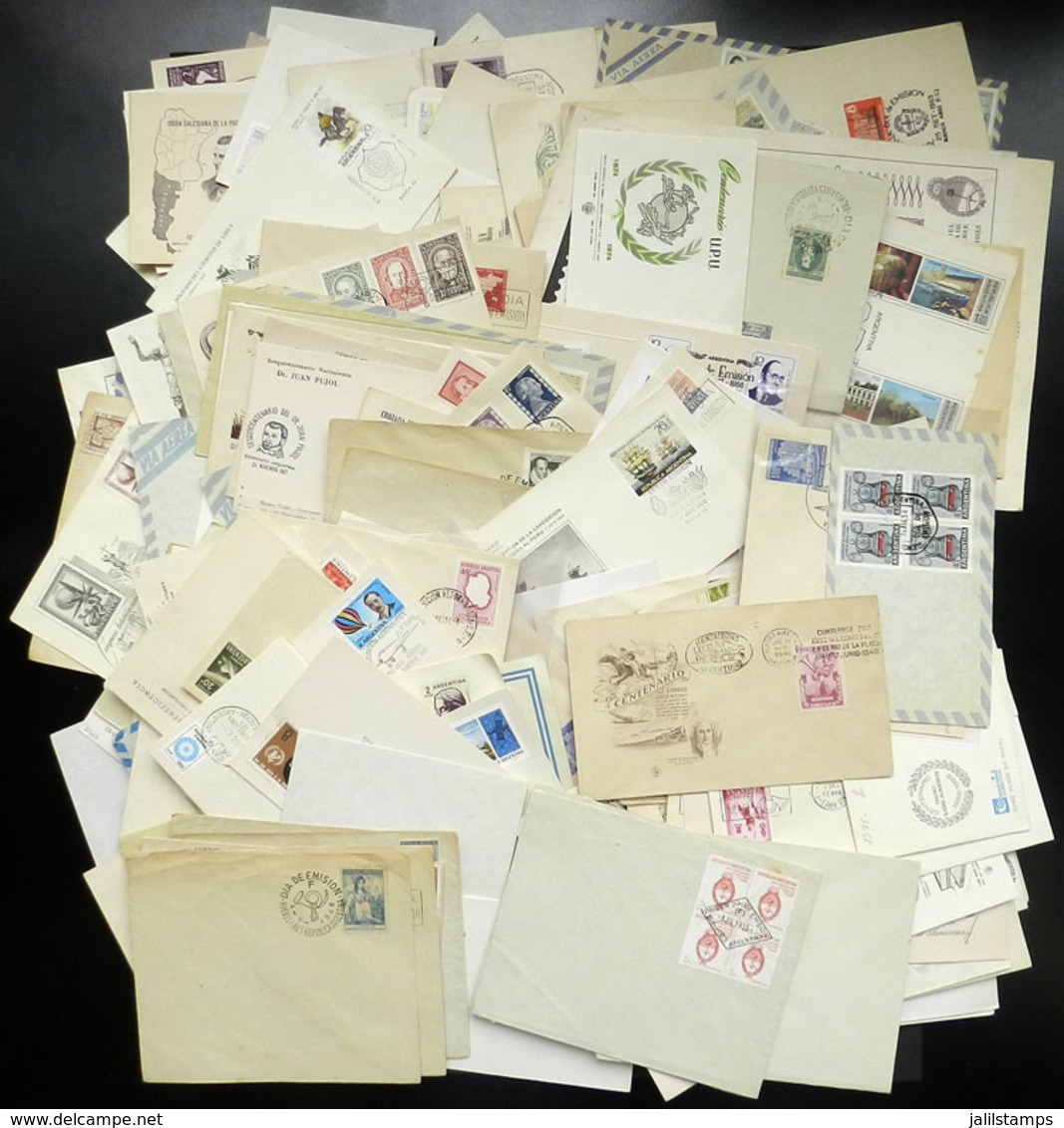 ARGENTINA: Box With Large Number (I Estimate About 500!) FDC Covers Of Varied Periods, VF General Quality, VERY THEMATIC - Collections, Lots & Series
