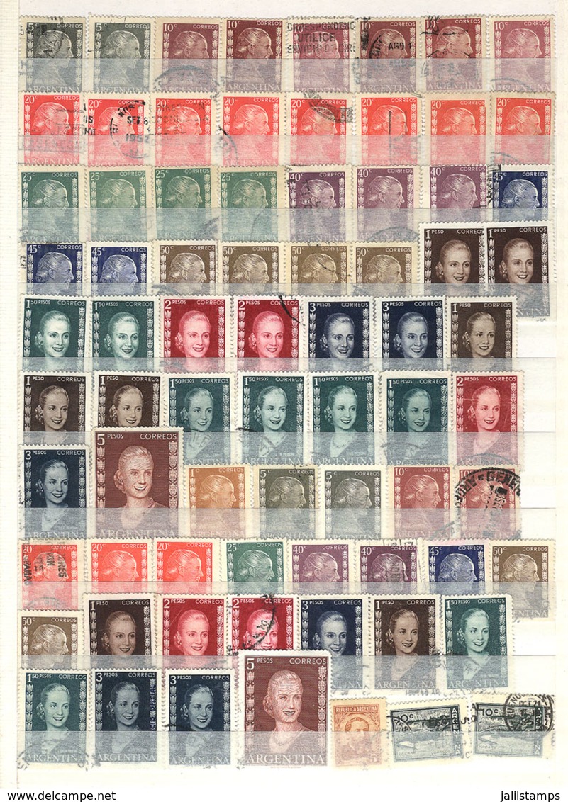 ARGENTINA: Stockbook With Several Hundreds Used Stamps, Very Fine General Quality. IMPORTANT: Please View ALL The Photos - Collections, Lots & Series