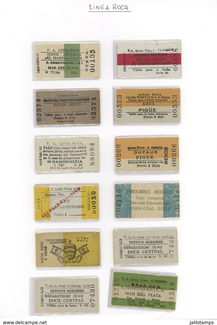 ARGENTINA: TRAIN TICKETS: Collection Of Over 100 Tickets Of Varied Periods And Railway Lines, Including Many Very Intere - Other & Unclassified