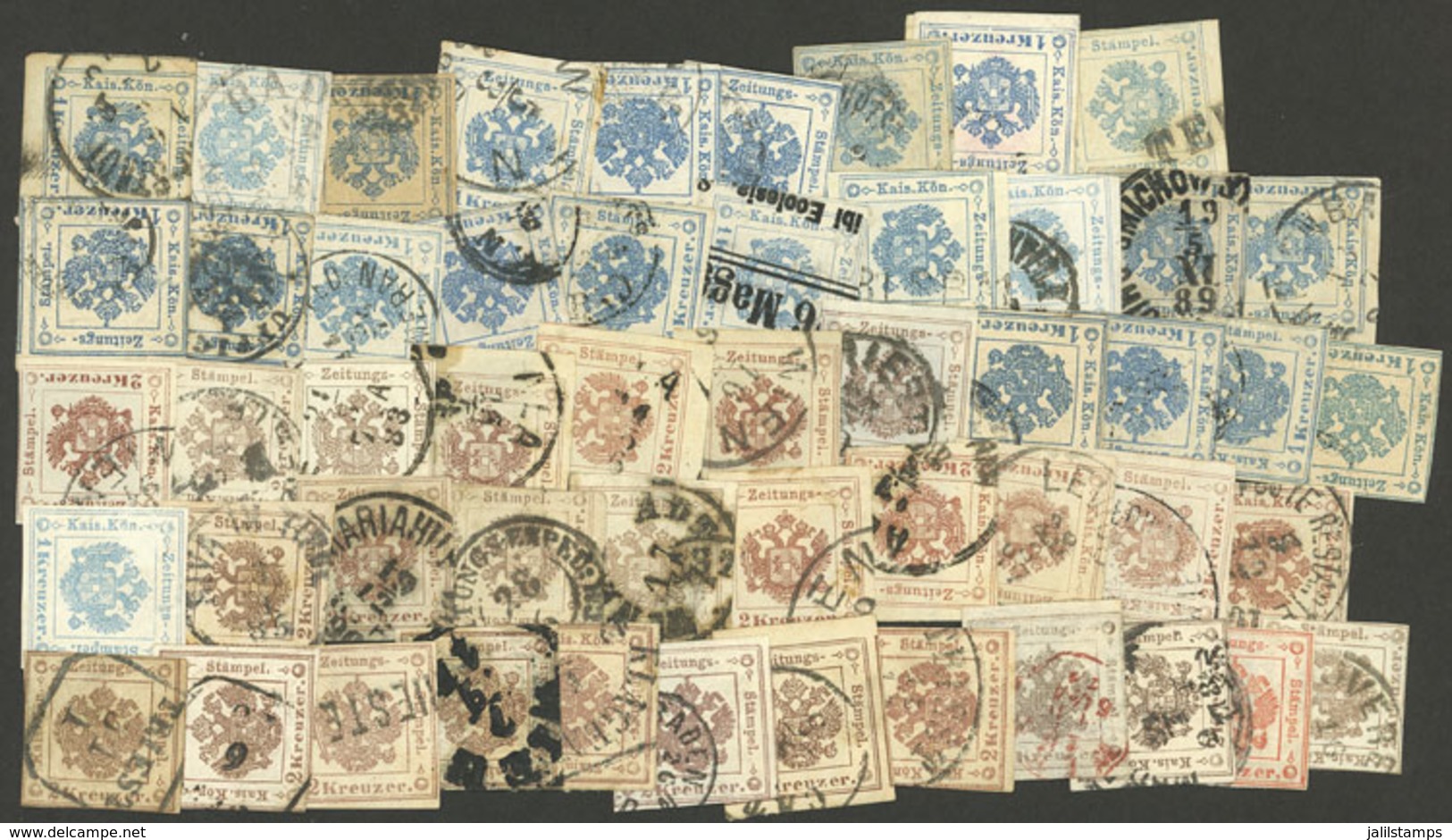 AUSTRIA: Interesting Lot With Large Number Of Used Stamps, Fine General Quality, There Is A Wide Range Of Cancels, Good  - Autres & Non Classés