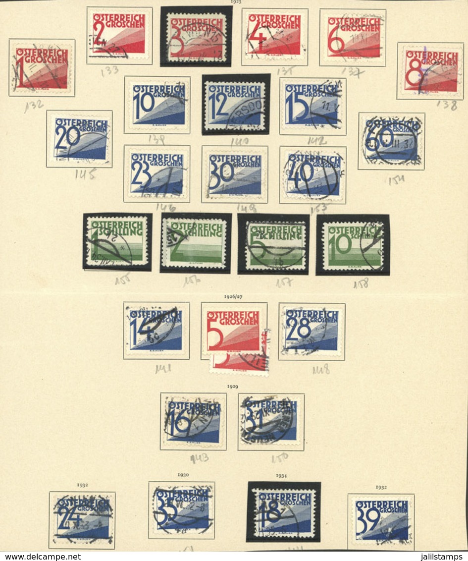 AUSTRIA: Sc.J132/J158, 1925/34 Complete Set Of 27 Used Values, With More Than One Example Of Some, VF Quality! - Autres & Non Classés