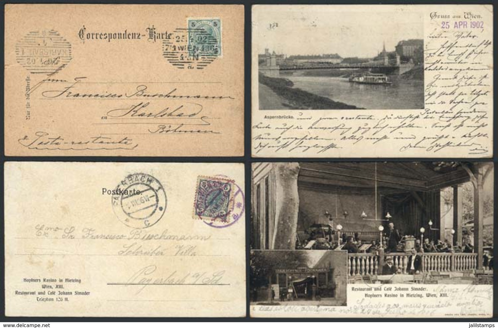 AUSTRIA: 2 Postcards With Nice Views, Used In 1902 And 1906, VF! - Autres & Non Classés