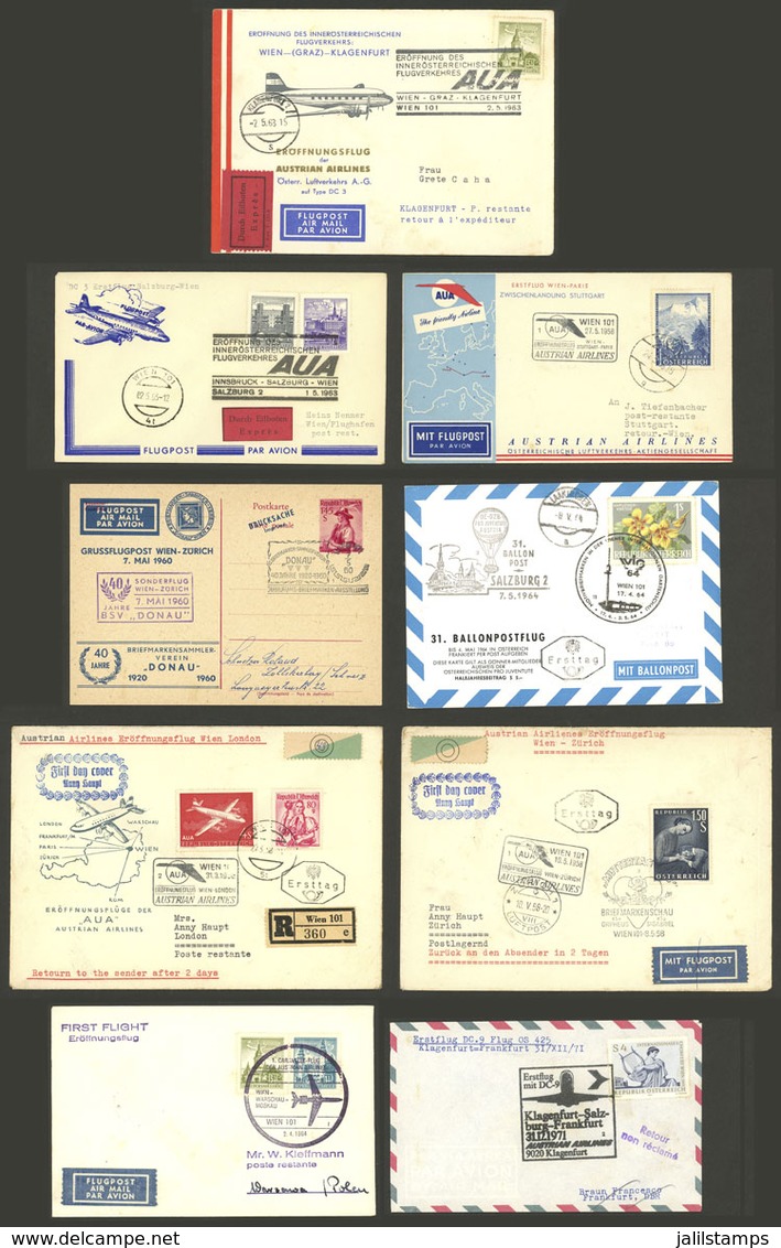 AUSTRIA: Box With About 350/400 Covers (probably More, They Have Not Been Counted) Of 1950s/1980s, All FIRST FLIGHTS Or  - Andere & Zonder Classificatie