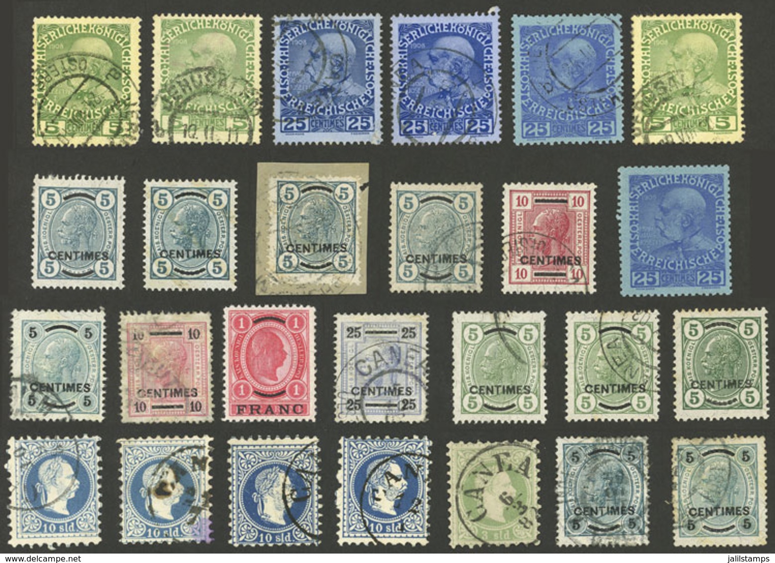 AUSTRIA - OFFICES IN CRETE: Small Lot Of Old Stamps, Interesting! - Sonstige & Ohne Zuordnung