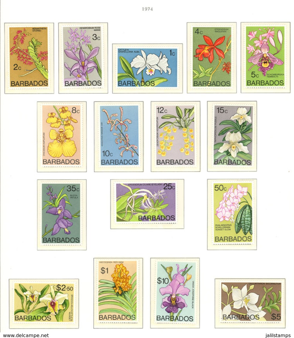 BARBADOS: Collection On KA-BE Album Pages (1953 To 1980) Almost Complete And With Very Thematic Stamps, Sets And Souveni - Barbades (1966-...)