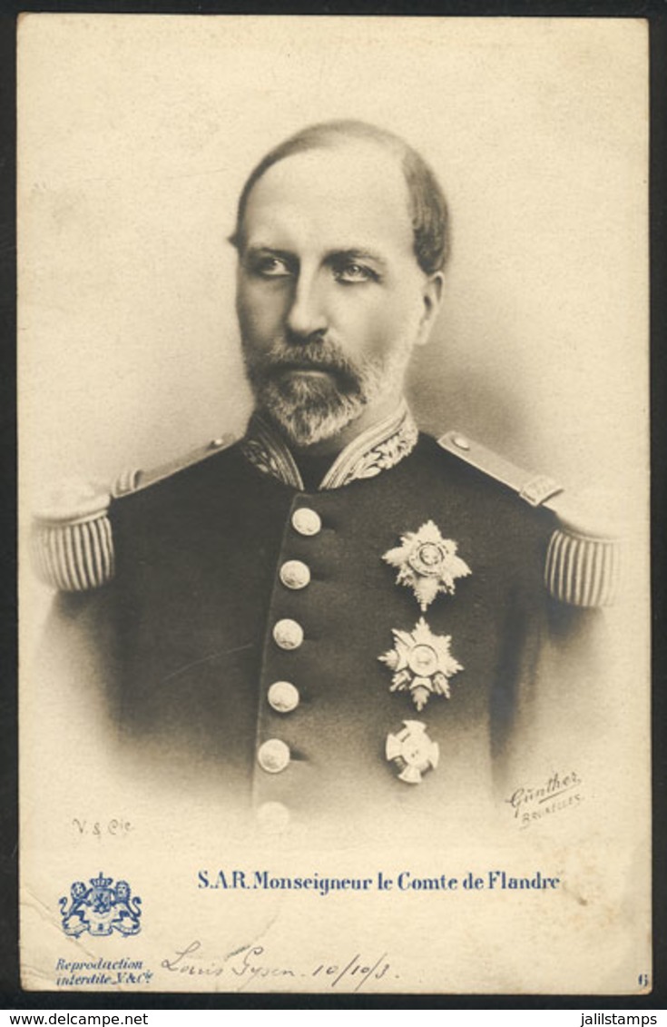 BELGIUM: Prince Phillipe Of Belgium, Count Of Flanders, PC Sent To Argentina Circa 1903, Fine Quality - Autres & Non Classés