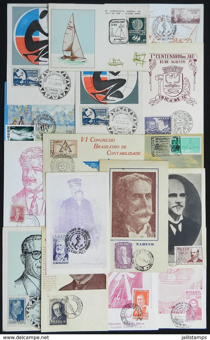 BRAZIL: Lot Of 16 Maximum Cards Of 1949/60, Varied Topics, Fine To VF General Quality - Sonstige & Ohne Zuordnung