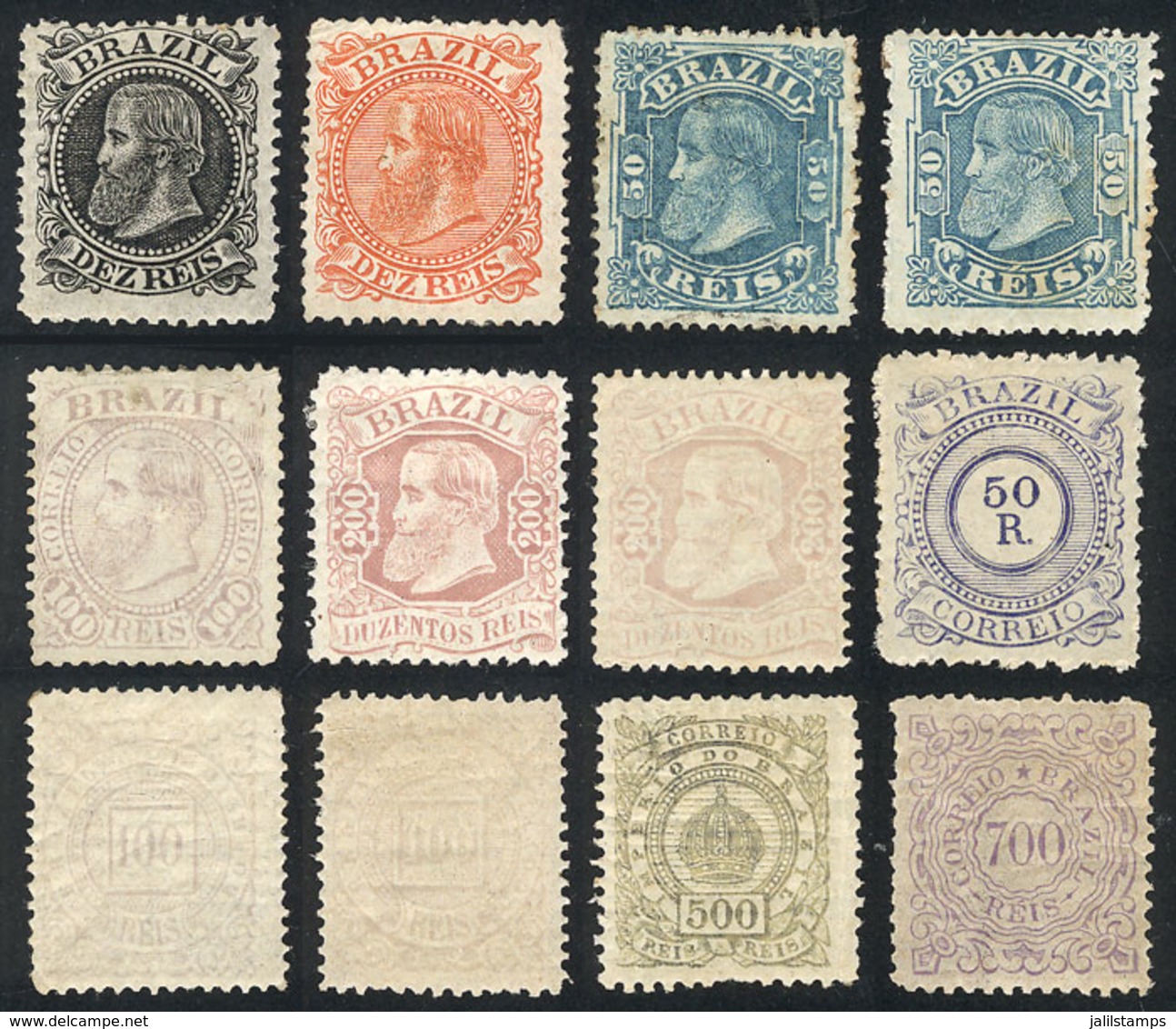 BRAZIL: Lot Of Old Stamps, Most Mint (some Without Gum), Very Fine General Quality, Scott Catalog Value US$700+ - Andere & Zonder Classificatie