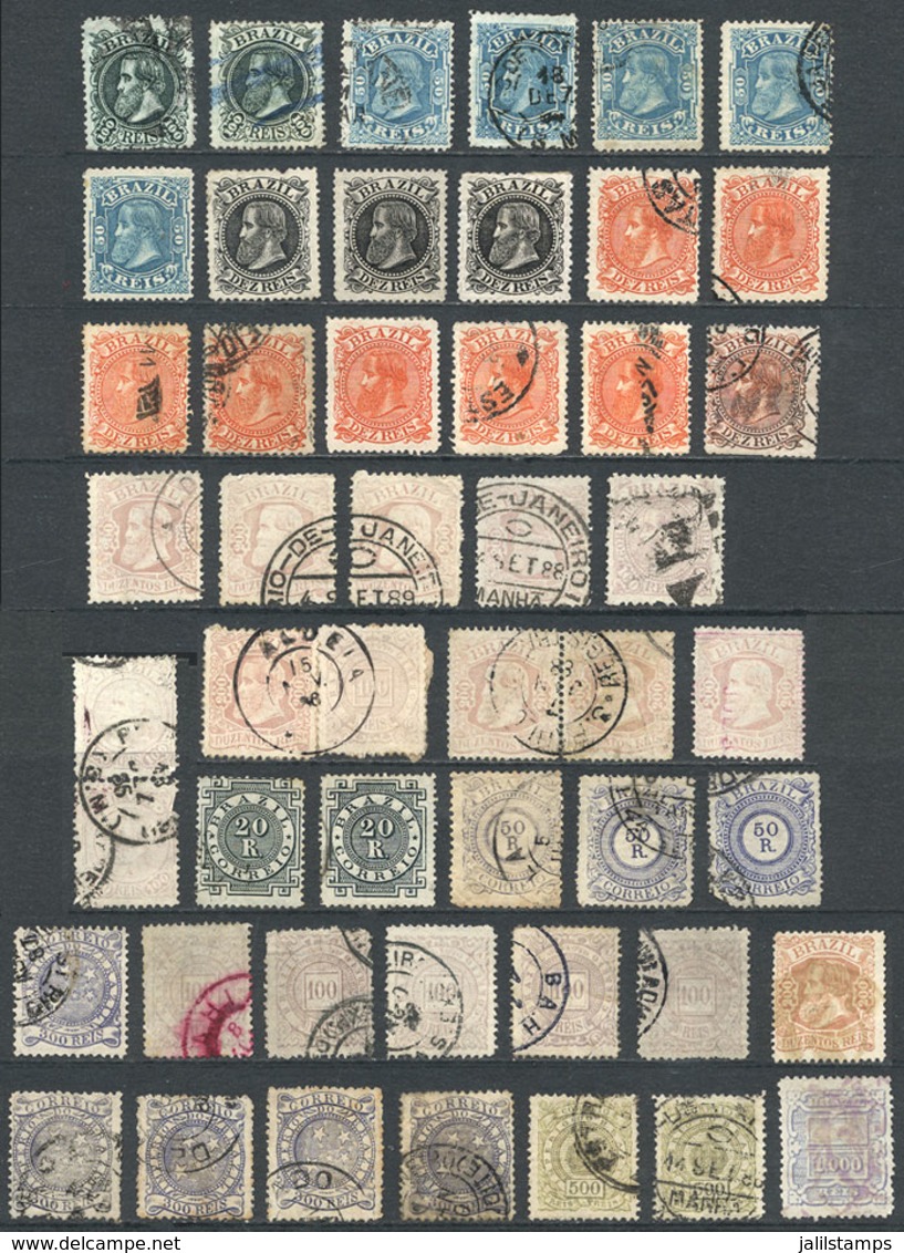 BRAZIL: Lot Of Stamps Issued Between 1881 And 1888, General Quality Is Fine To VF, Some With Very Interesting Cancels, S - Andere & Zonder Classificatie