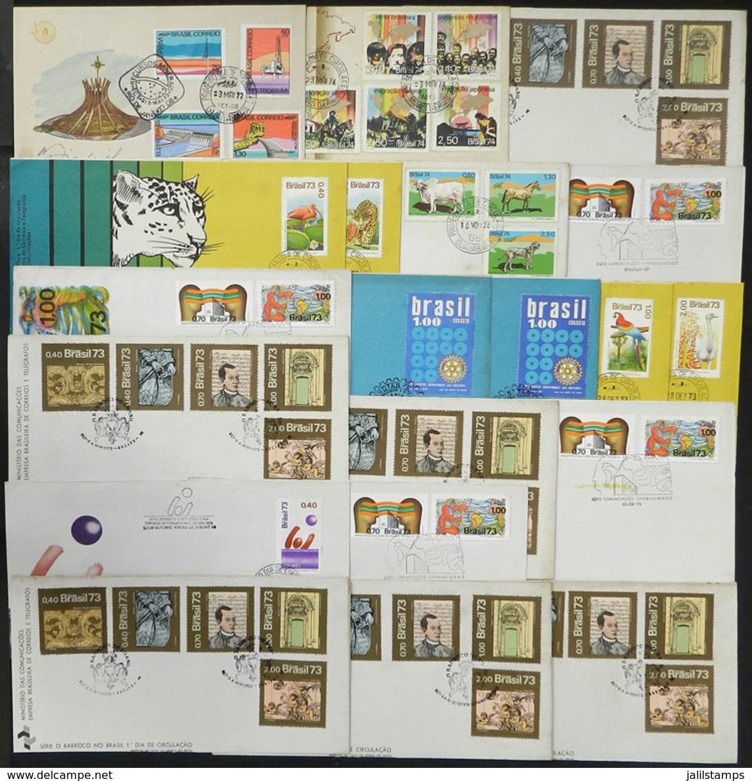 BRAZIL: 20 Modern FDC Covers, General Quality Is Fine To VF, Very High RHM Catalog Value, Good Opportunity! - Andere & Zonder Classificatie