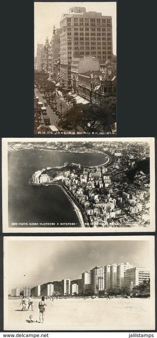 BRAZIL: RIO DE JANEIRO: 3 Postcards With Nice Views, Unused, VF! - Otros & Sin Clasificación