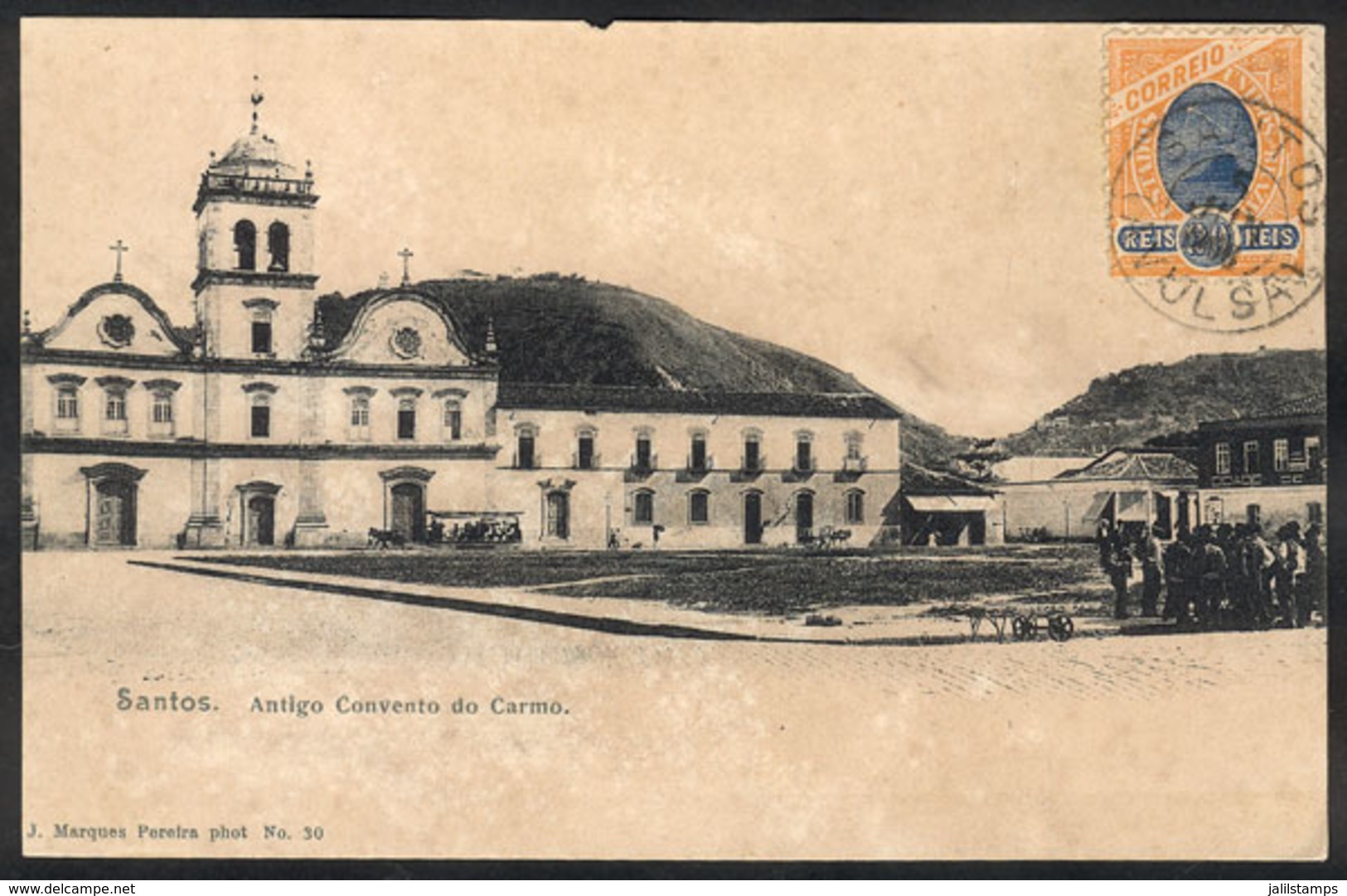 BRAZIL: SANTOS: Old Convent Of Carmo, Editor J.Marques Pereira, Sent To Niteroi On 5/JUN/1906, Fine Quality - Andere & Zonder Classificatie