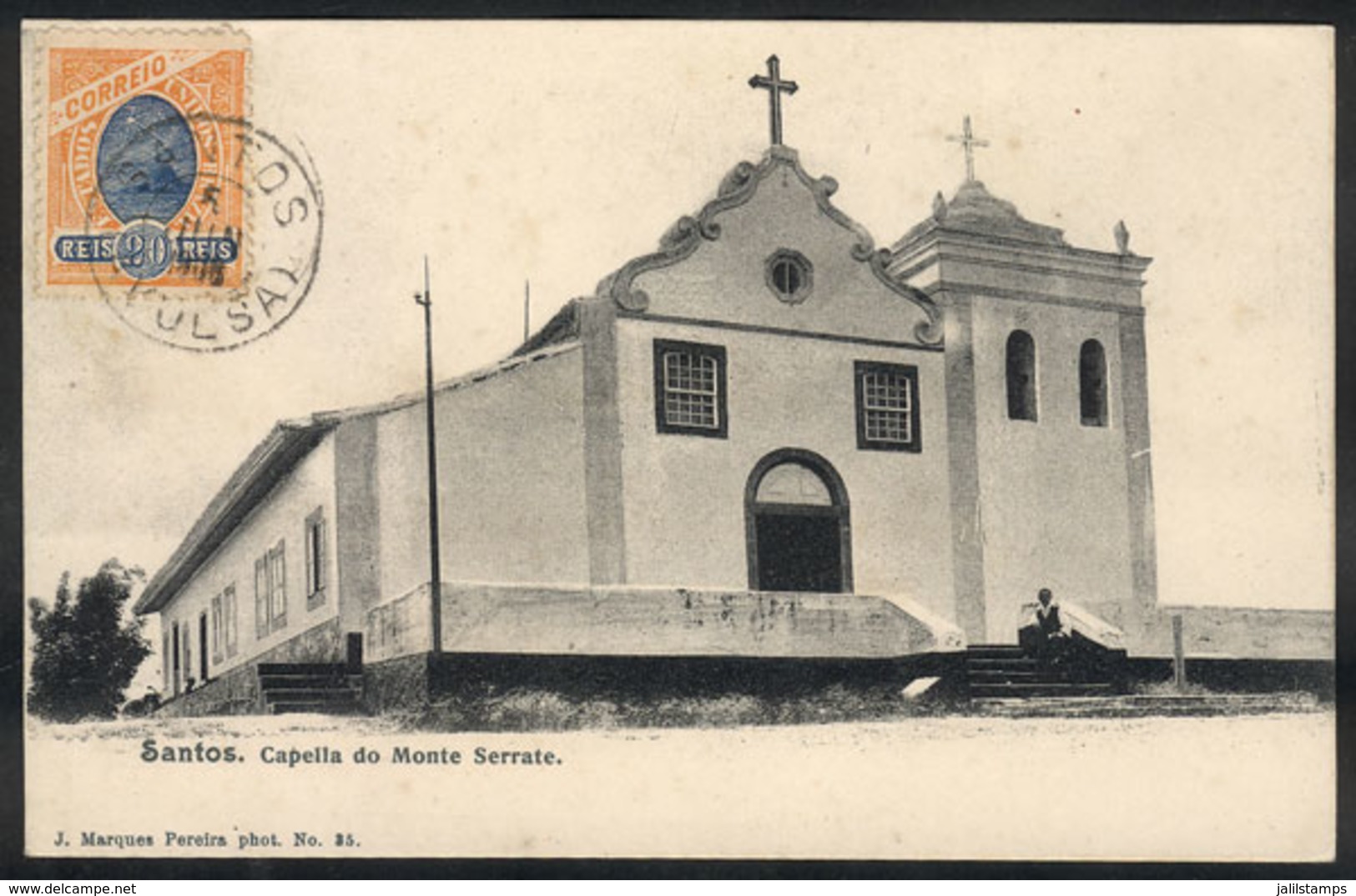 BRAZIL: SANTOS: Monte Serrate Chapel, Editor J.Marques Pereira, Sent To Niteroi On 5/JUN/1906, Excellent Quality! - Andere & Zonder Classificatie