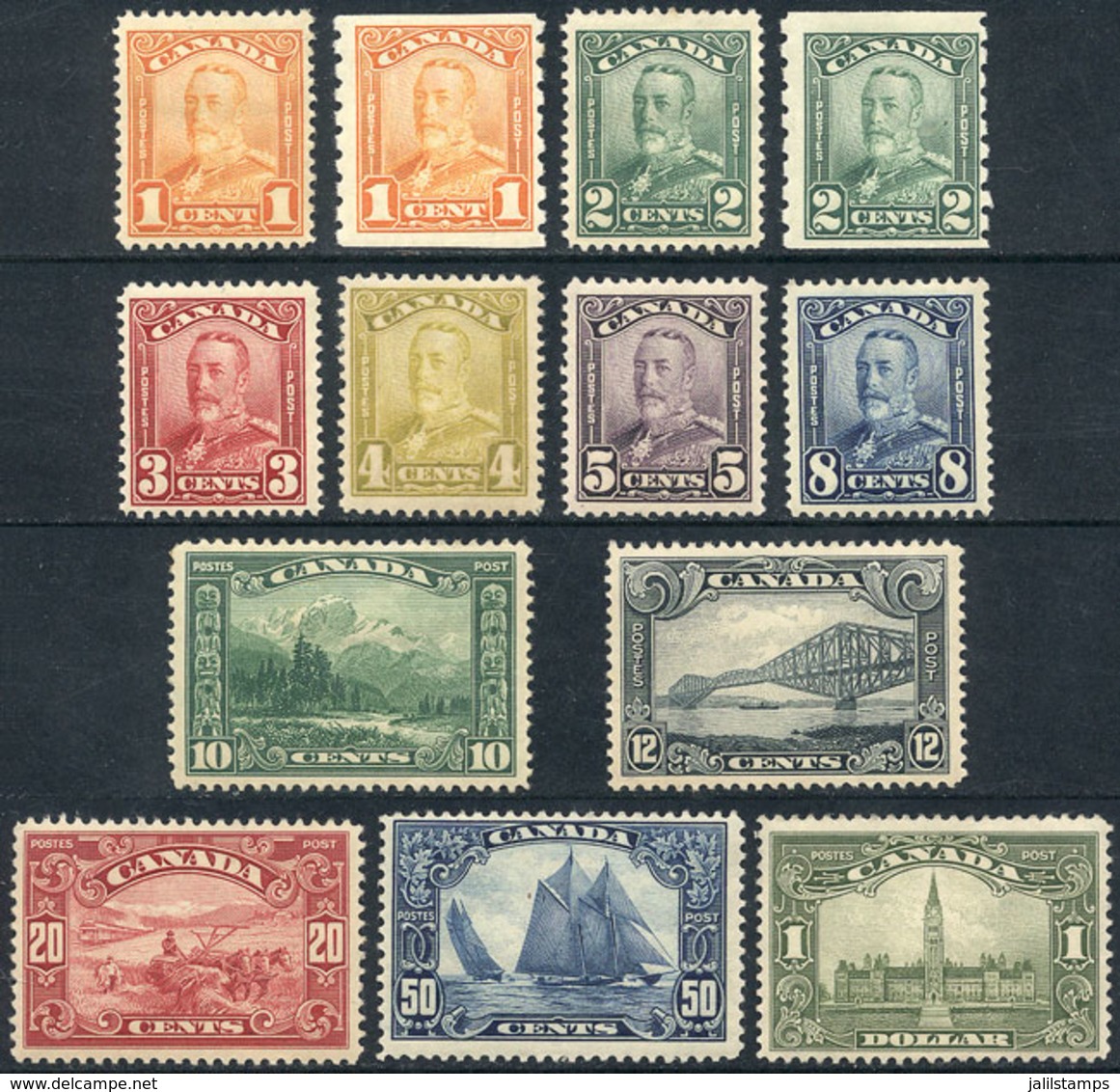 CANADA: Sc.149/159 + 160/161, 1928/9 Complete Set Of 11 Values + 2 Coils, Mint Of Very Fine Quality, Catalog Value US$83 - Altri & Non Classificati