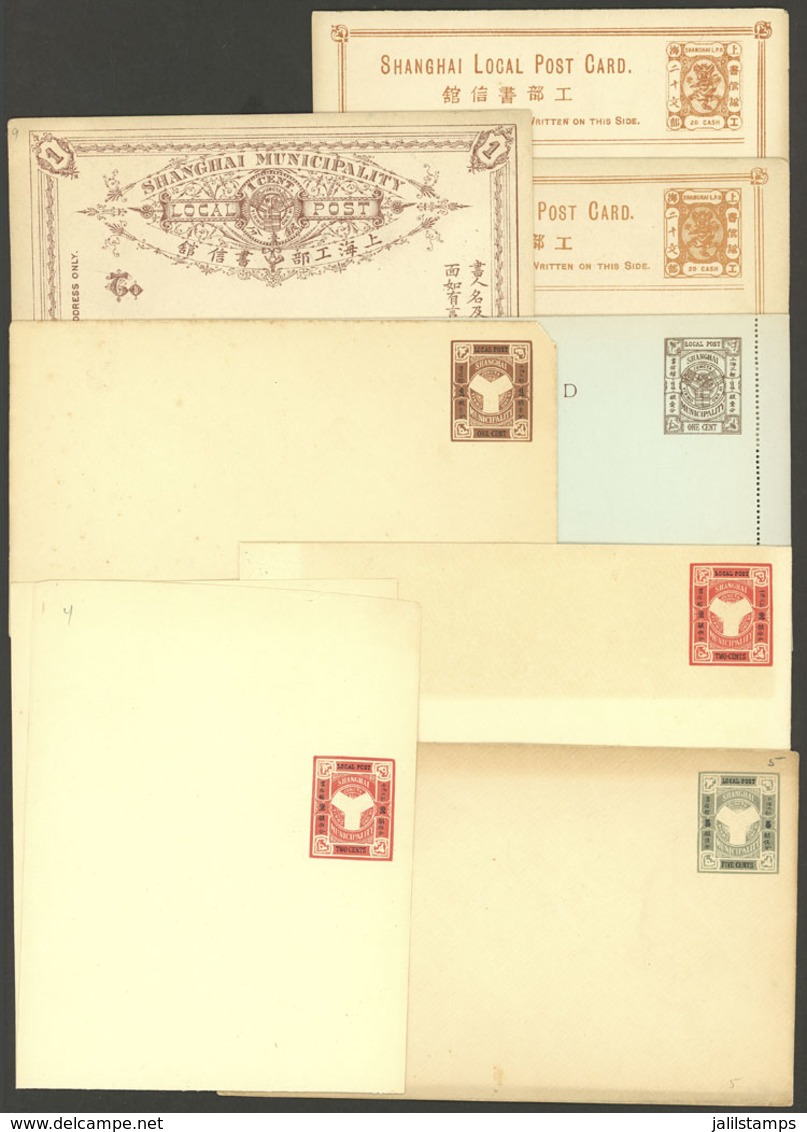 CHINA: SHANGHAI: 8 Old Postal Stationeries, Very Fine General Quality! - Sonstige & Ohne Zuordnung