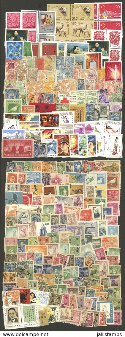 CHINA: Envelope Containing A Good Number Of Stamps Of All Periods, Used Or Mint (some Can Be Without Gum), Mixed Quality - Andere & Zonder Classificatie