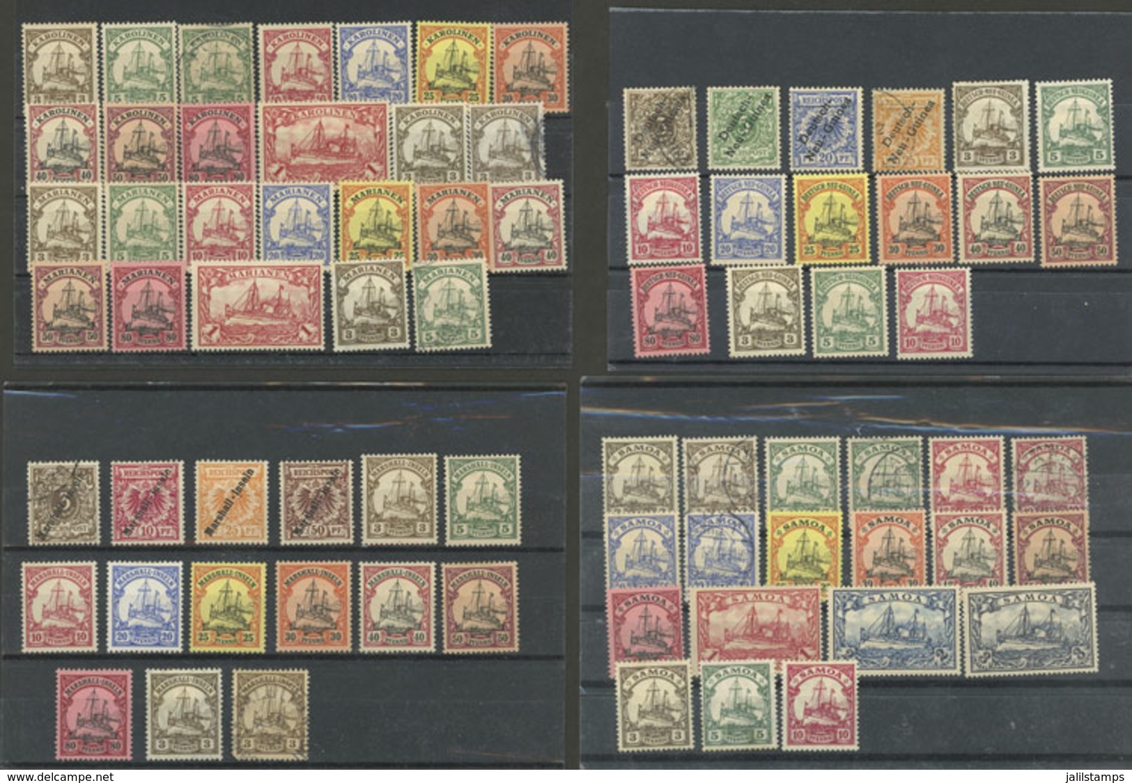 GERMANY - COLONIES IN THE PACIFIC: Small Lot Of Used Or Mint Stamps, Most Of Fine Quality. The Consignor Determined An Y - Altri & Non Classificati