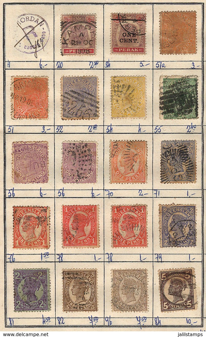 BRITISH COLONIES: Approvals Book With A Good Number Of Old Stamps, Most Used And Of Fine To Very Fine Quality, Good Oppo - Other & Unclassified