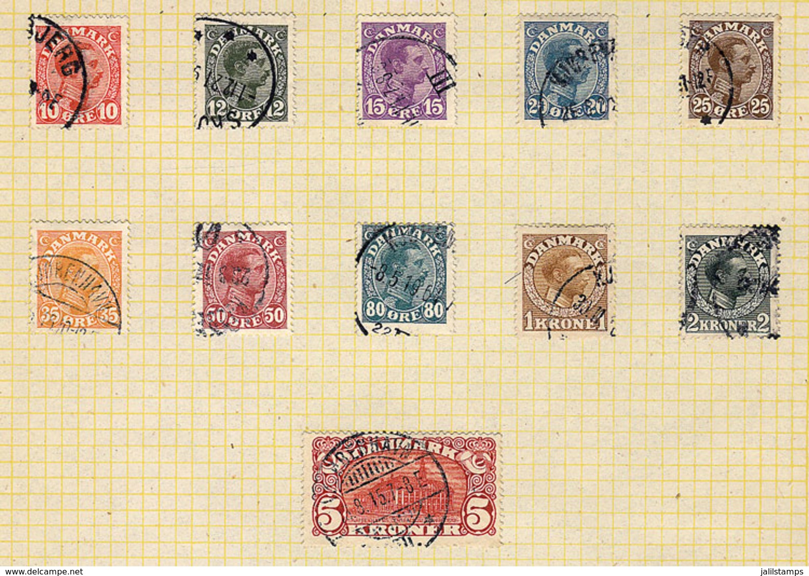 DENMARK: Old Collection On Album Pages (it Includes The Period From 1906 To Circa 1945, Not Complete), Most Stamps Are U - Autres & Non Classés
